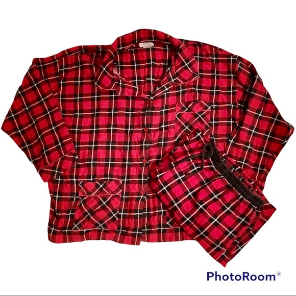 Honors Plaid Flannel Pajama Set. - Picture 3 of 7